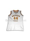 White No. 44 Game Used Michigan Tech Russell Basketball Jersey