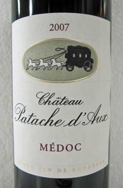 ラフィット、マルゴー、ラトゥールのコンサルタントが造る　シャトー・パタッシュ　ドー　Patache d