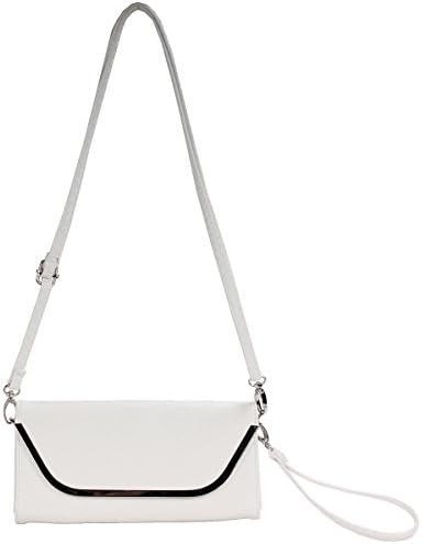 Qfashion Lady Clutches Bag Beautiful Shoulder Bag Women Handbag T26515(White)