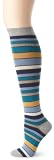 PACT Womens San Francisco Stripe Knee Sock, Multi Colored, One Size