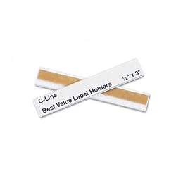 C-Line 87607 Label Holders, 1/2 x3, 50 Holders/pack