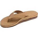 Rainbow Sandals Women Premium Leather Double Layer, Sierra Brown, Large (7.5-8.5)