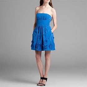 BCBGMAXAZRIA Floral Applique Cutout Dress
