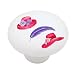 Fancy Red Hats Decorative High Gloss Ceramic Drawer Knob