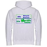 49% Simple Human 51% Math Teacher Adult Zippered Hooded (Hoody Hoodie) Sweatshirt Fleece Jacket (Various Colors Avail)