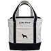 German Shepherd Black Canvas Tote Bag