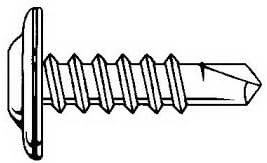 #8 x 1-1/4" K-Lath Self Drilling Screws - 100 Pieces - Truss Head, Phillips Drive, 410 Stainless Steel (Hardened), #2 Drill Point