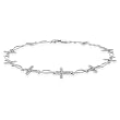 10K White Gold 1/10 ct. Diamond Cross Bracelet