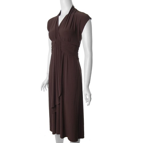 Sangria Brand V-neck Stretch Knit Maxi Dress
