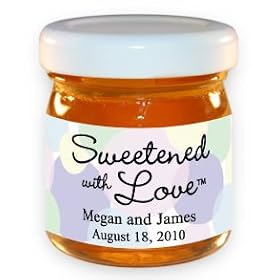 Personalized Honey Favors - Sweetened With Love (spots)
