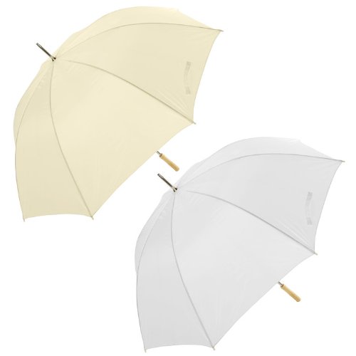 2 x Large Wedding Umbrellas / Parasol White or Cream(Ivory) 51 (1300mm) By WeddingDirect TM