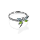 FOJO's Aqua & Peridot Dragonfly Ring