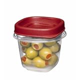 Rubbermaid 7J5500CHIL 0.5 Cup Easy Find Lids - Chili Red, 2 Pack - Case of 8
