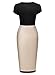 Miusol Women's Official Scoop Neck Optical Illusion Slim Bodycon Pencil Dress