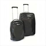 Polycarbonate 2-Piece Luggage Set in Black