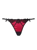 Sexy Lingerie  : knickers strings thongs la senza georgia red and black thong suspender belts