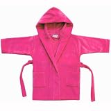 Velour Terry Hooded Cover-Up - Hot Pink - X-Small 2-3 Years
