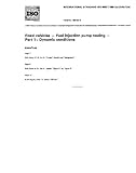 ISO 4008-1:1980, Road vehicles - Fuel injection pump testing - Part 1 : Dynamic conditions