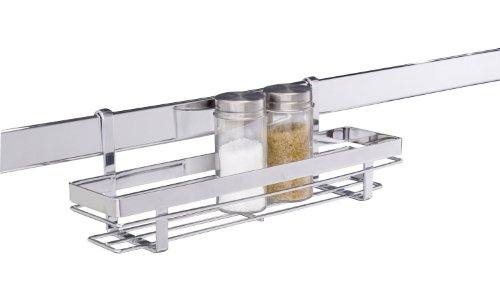 Wenko 5812100 Gew&uuml;rzboard - Zubeh&ouml;r f&uuml;r Structura-Relingsystem, Chrom, 30 x 10 x 8.5 cm