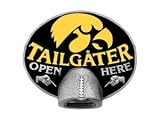 Bergamot 40154 Iowa Hawkeyes Tailgater Bottle Opener Hitch Cover 9x4x6-in.