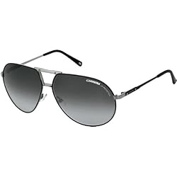 Carrera Turbo/S Men's Aviator Metal Sports Sunglasses - Ruthenium Semi Matte Black/Gray Gradient