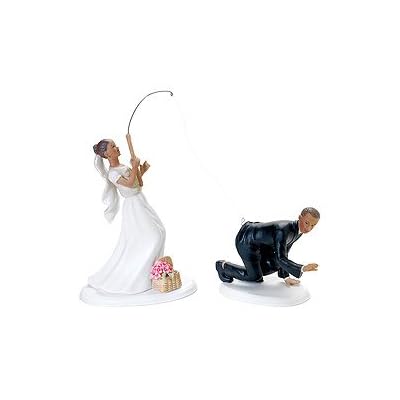 fishing wedding cake topper