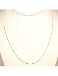 18K Yellow Gold 18" Diamond Cut Twist Chain