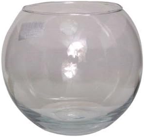 4 x 8 (20cm) Clear Glass Fish Bowl Bubble Ball Table Wedding Display Vase by Glassware