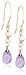 14k Yellow Gold, February Birthstone, Amethyst Briolette Hook Earrings