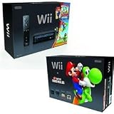 Wii Black Console with New Super Mario Brothers Wii and Music CD