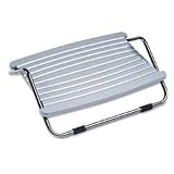 Foot Rest, Adjustable Floating Angle, 17x12x3, Brushed Aluminum/Black SAF2186NC