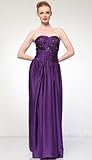 IMAGE OF #3085 Strapless Satin Beaded Pageant Long Gown