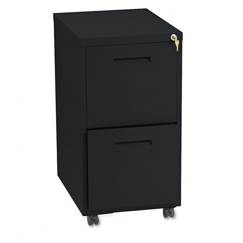 basyx 1624MP - 1600 Series File/File Pedestal File w/2 "M" Pull Drawers, 22d, Black