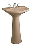 IMAGE OF Kohler K-2362-1-33 Cimarron Pedestal Lavatory with Single-Hole Faucet Drilling, Mexican Sand