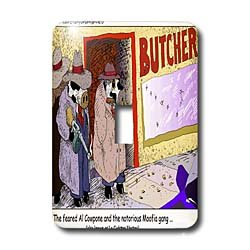 Londons Times Funny Cow Cartoons - Al Capone Parody With Cows - Light Switch Covers - single toggle switch