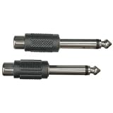 Hosa RCA Female To 1/4" Male Audio Adapter - RCA Female To Mono 1/4" Male