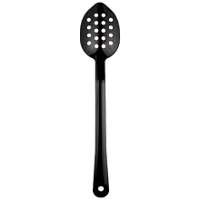 Carlisle 442103 Black 13-Inch Perforated Serving Spoon (Case of 12)