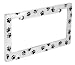 Bell High Quality Paw Print Metal License Plate Frame