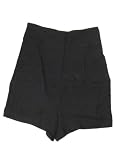 Acne womens aquata black single pleated high waisted shorts 36