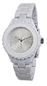 Bench Ladies Pale Silver Dial White Plastic Bracelet Watch