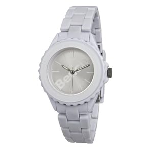 Bench Ladies Pale Silver Dial White Plastic Bracelet Watch