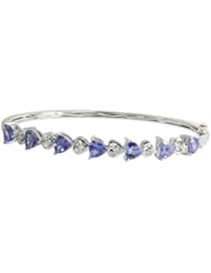 14K Tanzanite Bangle with Diamonds(NEW ARRIVAL)