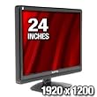 Sceptre X 24WG-Naga - Flat panel display - TFT - 24" - widescreen - 1920 x 1200 / 60 Hz - 300 cd/m2 - 4000:1 (dynamic) - 2 ms - DVI-D, VGA