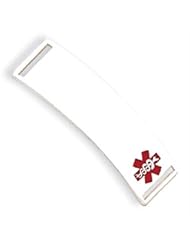 14k Gold White Gold Medical Jewelry ID Plate