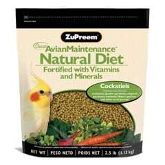 ZuPreem AvianMaintenance Natural Bird Diet for Cockatiels 2.5 lbs.