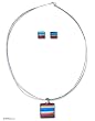 Dichroic glass jewelry set, 'Summer Rainbow' Dichroic glass jewelry set, 'Summer Rainbow'