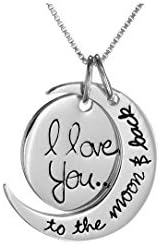 Gift for Mothers Day - 'I Love You to the Moon and Back' Pendant