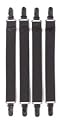 Black Military Straight Shirt Stays 4 Pack
