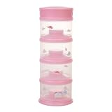 Innobaby Four Tier Travels Stack N Seal Food Storage System, Pink