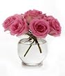 Clear Vase with Metal Floral Arranging Crown and Olive Green Crystal Bead Tassels Gift Set